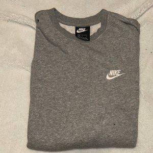 Nike Women's Crewneck Sweatshirt - Grey - Size L